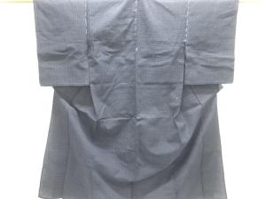 アンティーク　木綿本場久留米絣　斜め格子模様単衣着物